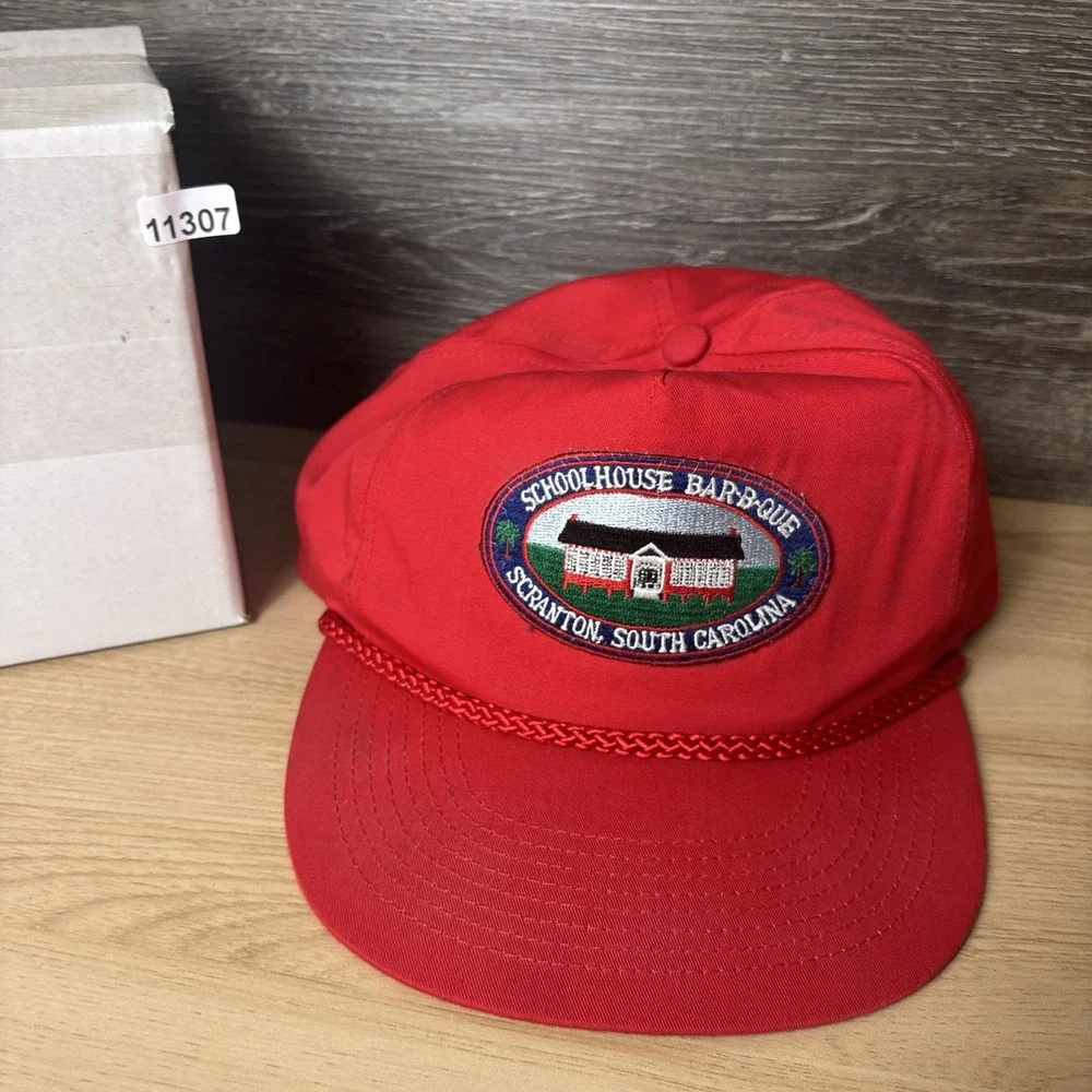 Vintage Schoolhouse BarBQue Hat Snap Back Restaurant BBQ Scranton South Carolina